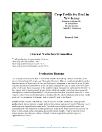 Crop Profile for Basil in New Jersey Ocimum Basilicum (L.) O