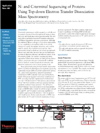 N- and C-Terminal Sequencing of Proteins Using Top-Down Electron Transfer Dissociation Mass Spectrometry