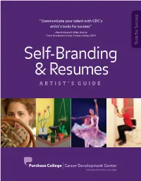 Self-Branding and Resumes: Artist's Guide