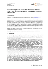 The Relevance of Marx's Theory of Primitive Accumulation in Media