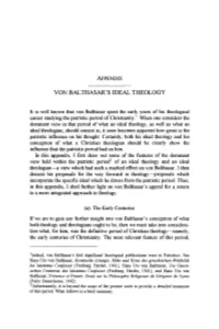 Von Balthasar's Ideal Theology