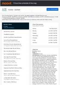 15 Bus Time Schedule & Line Route