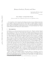 Abstract Similarity, Fractals and Chaos
