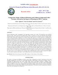 Comparative Study of Mineral Elements and Caffeine in Imported
