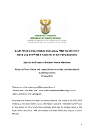 South Africa's Infrastructure and Legacy After the 2010 FIFA