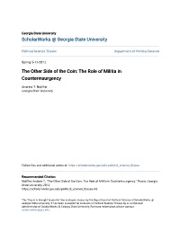 The Role of Militia in Counterinsurgency