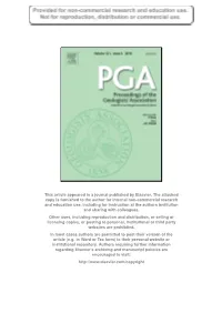 This Article Appeared in a Journal Published by Elsevier. the Attached