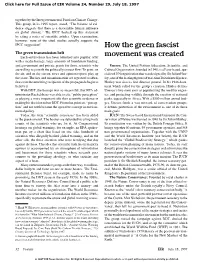 How the Green Fascist Movement Was Created