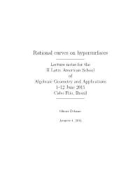 Rational Curves on Hypersurfaces
