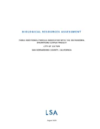 Biological Resources Assessment
