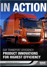 Daf Transport Efficiency: Product Innovations for Highest Efficiency