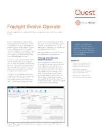 Foglight Evolve Operate | Quest Software