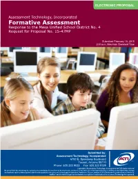 Formative Assessment Response to the Mesa Unified School District No