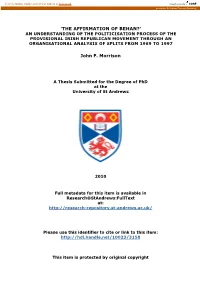 John F. Morrison Phd Thesis