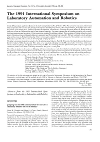 Laboratory Automation and Robotics