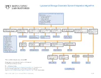 Lysosomal Storage Disorders Screen Interpretive Algorithm
