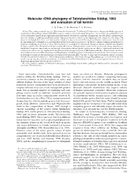Molecular Rdna Phylogeny of Telotylenchidae Siddiqi, 1960 and Evaluation of Tail Termini