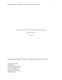 Running Head: B. ABYSSICOLA PATTERNS of PREDATION 1