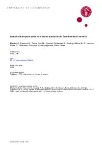 Spatial and Temporal Patterns of Sound Production in East Greenland Narwhals