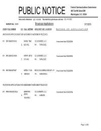 Broadcast Applications 3/31/2006