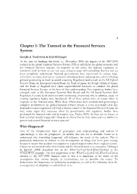 Chapter 1: the Turmoil in the Financial Services System