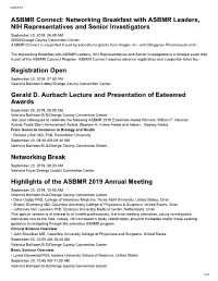 Networking Breakfast with ASBMR Leaders, NIH Representatives And