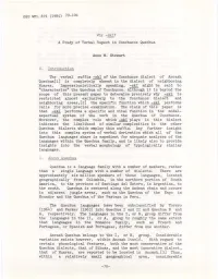OSU WPL Ff29 (1984) 70-L04 Why -Ski? a Study of '.'-Erbal Aspect in Conchucos Quechua Anne M. Stewart O. Introduction the Verbal