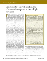 Panobinostat: a Novel Mechanism of Action Shows Promise in Multiple Myeloma