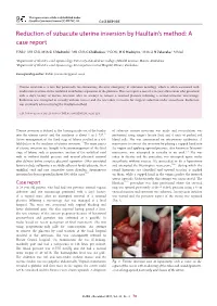 Reduction of Subacute Uterine Inversion by Haultain's Method: A