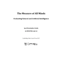 The Measure of All Minds: Evaluating Natural and Artificial Intelligence