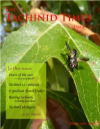 The Tachinid Times February 2014, Issue 27 INSTRUCTIONS to AUTHORS Chief Editor James E