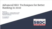 Advanced SEO: Techniques for Better Ranking in 2020