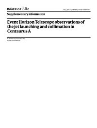 Event Horizon Telescope Observations of the Jet Launching and Collimation in Centaurus A
