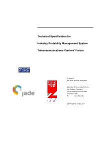 TCF IPMS Technical Specification Document