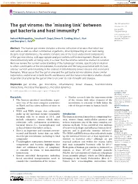 The Gut Virome: the ‘Missing Link’ Between 2019, Vol
