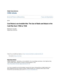 The Use of Radio and Music in the Cold War from 1953 to 1968
