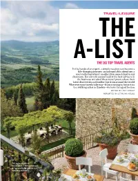 Travel + Leisure the a List Top Travel Agents