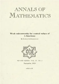 Weak Subconvexity for Central Values of L-Functions