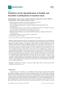 Workflow for the Quantification of Soluble and Insoluble Carbohydrates in Soybean Seed