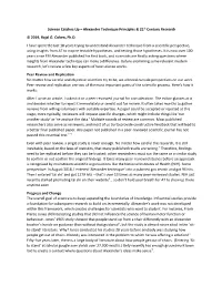 Alexander Technique Principles & 21St Century Research