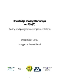 Report on Orchid Project's Knowledge Sharing Workshops in Hargeisa