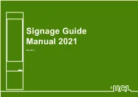 Signage Guide Manual 2021