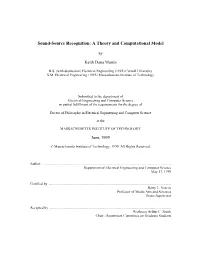 Sound-Source Recognition: a Theory and Computational Model