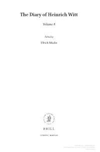 The Diary of Heinrich Witt Volume 8