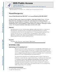 Thyroid Emergencies