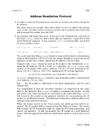 Address Resolution Protocol