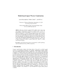 Model-Based Aspect Weaver Construction