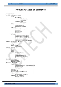 Module 4: Table of Contents
