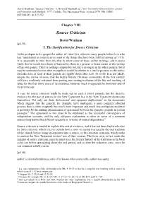 Source Criticism,” I