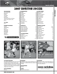 UH LOOKS for FRESH START in 2007 Change Is the Operative Word